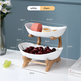 Meerlagige fruitschaal van hout - Moderne fruitschaal