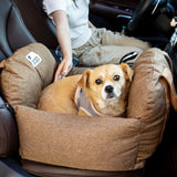 ComfyRide Hondenzit – Hondenzitbed met veiligheidsgordel & antislip bodem voor auto & thuis