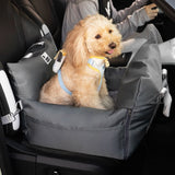 ComfyRide Hondenzit – Hondenzitbed met veiligheidsgordel & antislip bodem voor auto & thuis