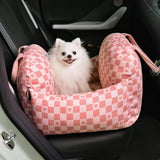 ComfyRide Hondenzit – Hondenzitbed met veiligheidsgordel & antislip bodem voor auto & thuis