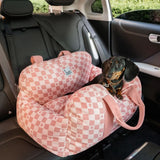 ComfyRide Hondenzit – Hondenzitbed met veiligheidsgordel & antislip bodem voor auto & thuis