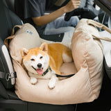 ComfyRide Hondenzit – Hondenzitbed met veiligheidsgordel & antislip bodem voor auto & thuis