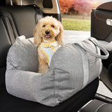 ComfyRide Hondenzit – Hondenzitbed met veiligheidsgordel & antislip bodem voor auto & thuis