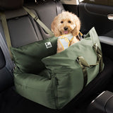ComfyRide Hondenzit – Hondenzitbed met veiligheidsgordel & antislip bodem voor auto & thuis