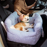 ComfyRide Hondenzit – Hondenzitbed met veiligheidsgordel & antislip bodem voor auto & thuis