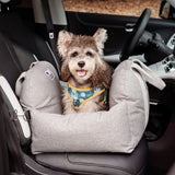 ComfyRide Hondenzit – Hondenzitbed met veiligheidsgordel & antislip bodem voor auto & thuis