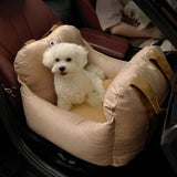 ComfyRide Hondenzit – Hondenzitbed met veiligheidsgordel & antislip bodem voor auto & thuis