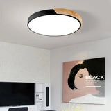 Nordic Macaron in hout, ronde plafondlamp