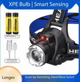 Krachtige Waterdichte LED Hoofdlamp met Zoom & Oplaadbare Accu voor Buitenactiviteiten