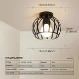 Luminara Industrie-Deckenlamp - Zwart Vintage Metaal Ontwerp