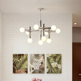 Scandinavische Glazen Bol Kroonluchter – Minimalistische Elegant met Bauhaus Inspiratie