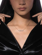 Liora - Filigraan ketting met drie beweegbare briljant geslepen diamanten