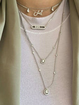 Ester | Aurora halsketting met bewegende diamanten - elegant, verfijnd en tijdloos