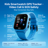 Kinder Smartwatch GPS Tracker | Video-oproep Camera 4G Waterdicht IP67 SOS