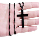 FAITHLINE HANGERTJE – Klassieke heren halsketting met roestvrijstalen kruis hanger