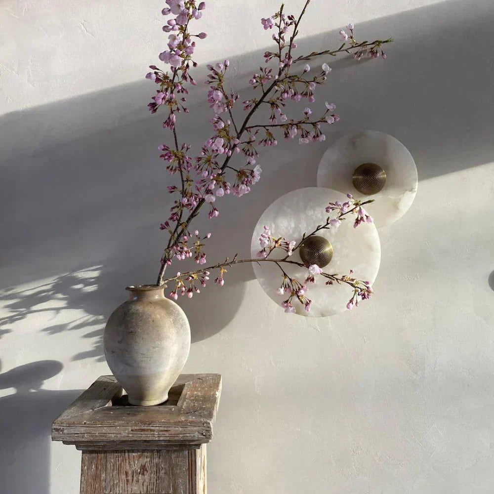 Alabaster Wandlamp – Minimalistische Luxe Verlichting | Sfeervolle Wanddecoratie