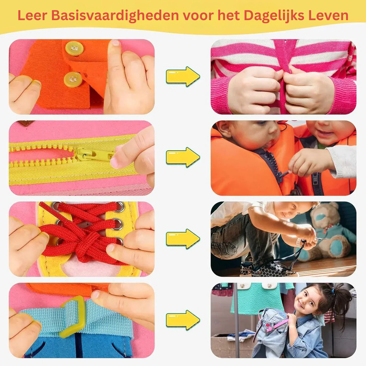 Montessori Drukbord voor Peuters – Educatief Sensorisch Activiteitenboek (2-4 Jaar)
