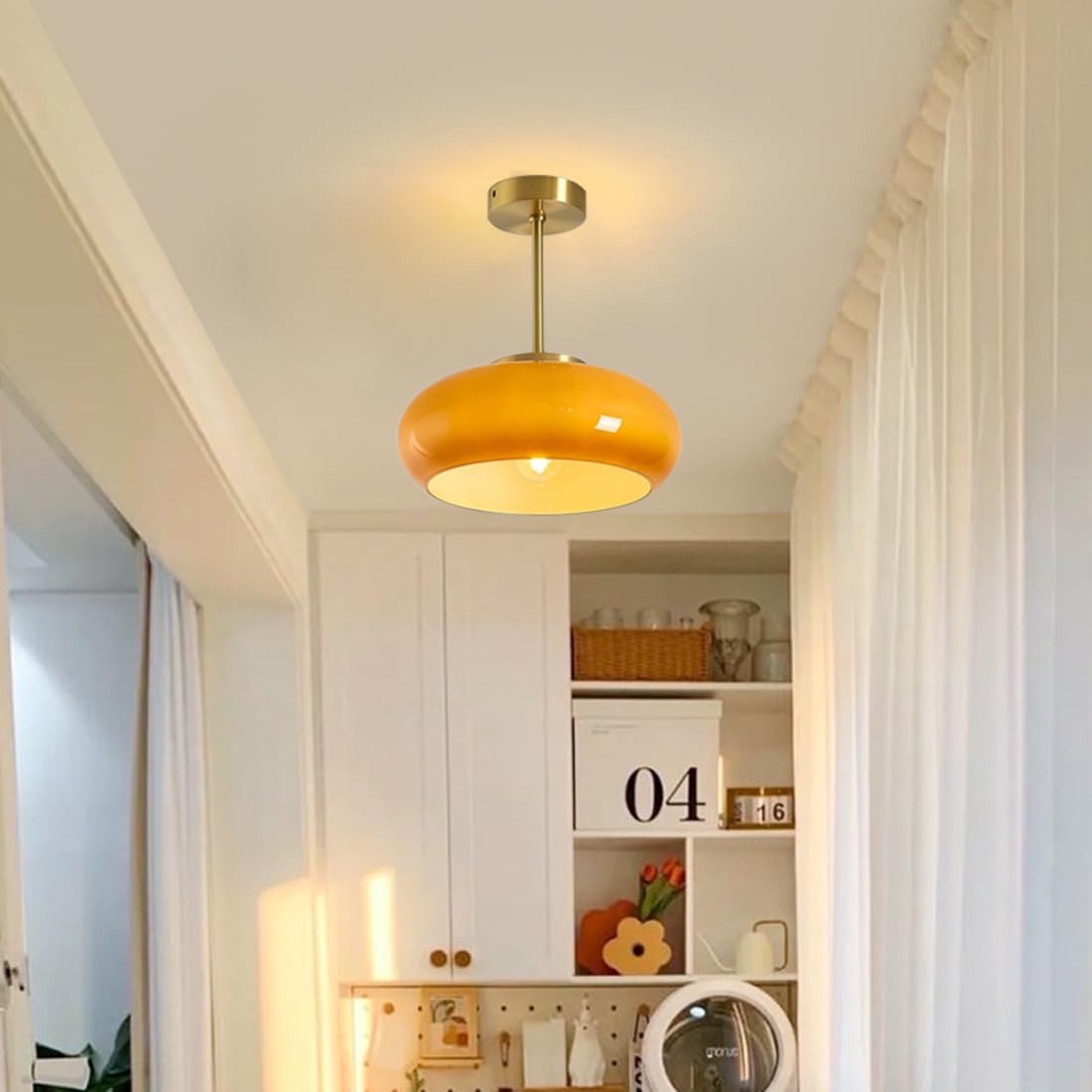 Antieke Glazen Kroonluchter – Tijdloze Elegantie met Vintage Charme