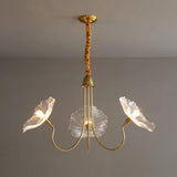 Bladvormige Frosted Glass Kroonluchter – Elegante Vintage-Inspiratie Plafondlamp
