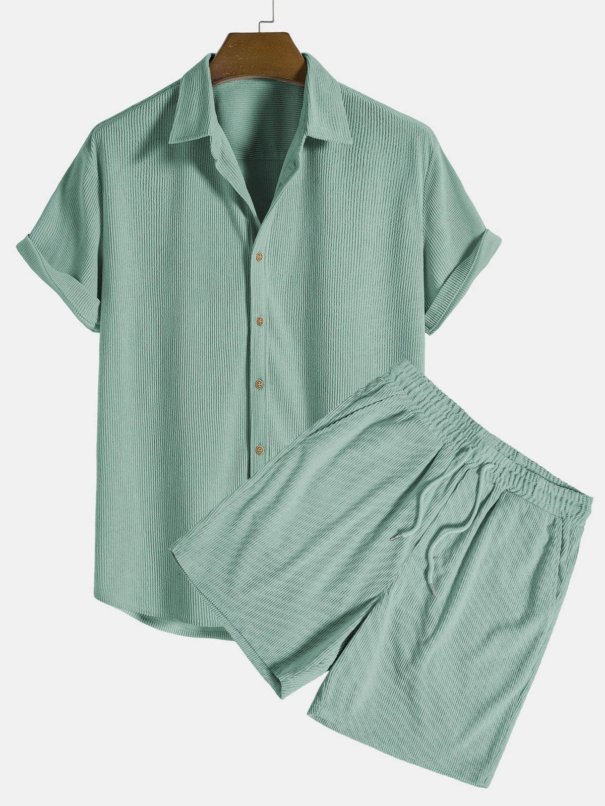 Luchtige zomer set met overhemd en korte broek