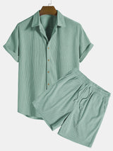 Luchtige zomer set met overhemd en korte broek