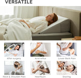 Lunaria | Comfortabele Gel Geheugen Schuim Wigkussen voor Verlichting van Maagzuur