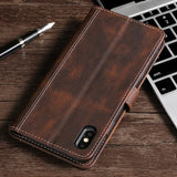 LuxurCase | Magnetische Leren iPhone Wallet Case met Kaartopslag