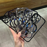 Plating Clear Soft Magnetic Case voor iPhone