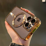 Plating Clear Soft Magnetic Case voor iPhone