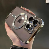 Plating Clear Soft Magnetic Case voor iPhone