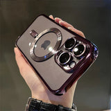 Plating Clear Soft Magnetic Case voor iPhone