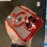 Plating Clear Soft Magnetic Case voor iPhone