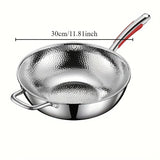 CUISTRON – Premium Titan-Wok met ronde bodem voor inductiekookplaten en moeiteloos roerbakken