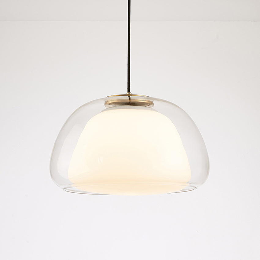 Moderne Jelly Hanglamp – Elegante Witte Glazen Kap met Verstelbare Daling