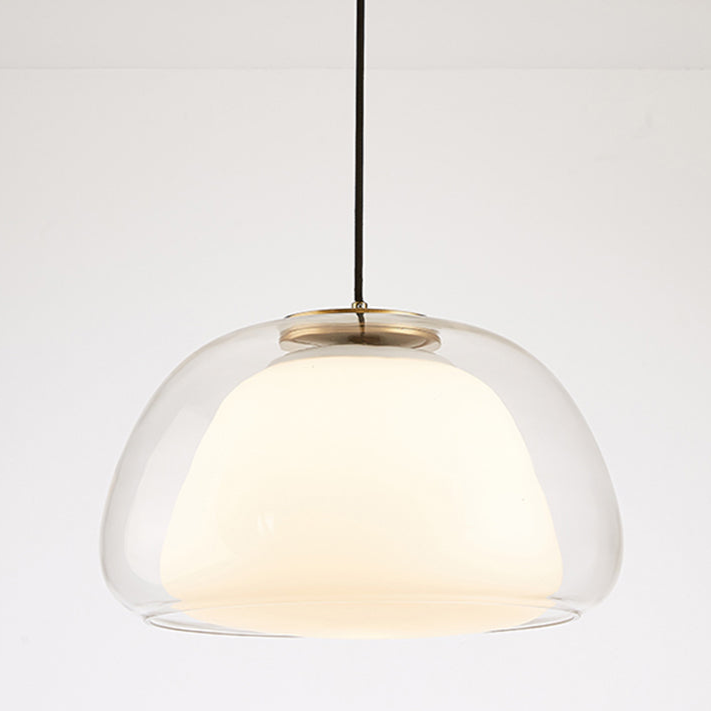 Moderne Jelly Hanglamp – Elegante Witte Glazen Kap met Verstelbare Daling
