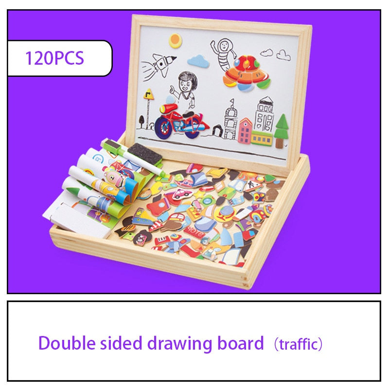 KreativBox Magnetspel – Leerplezier met Puzzel & Tekenbord