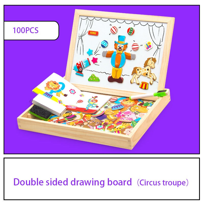 KreativBox Magnetspel – Leerplezier met Puzzel & Tekenbord