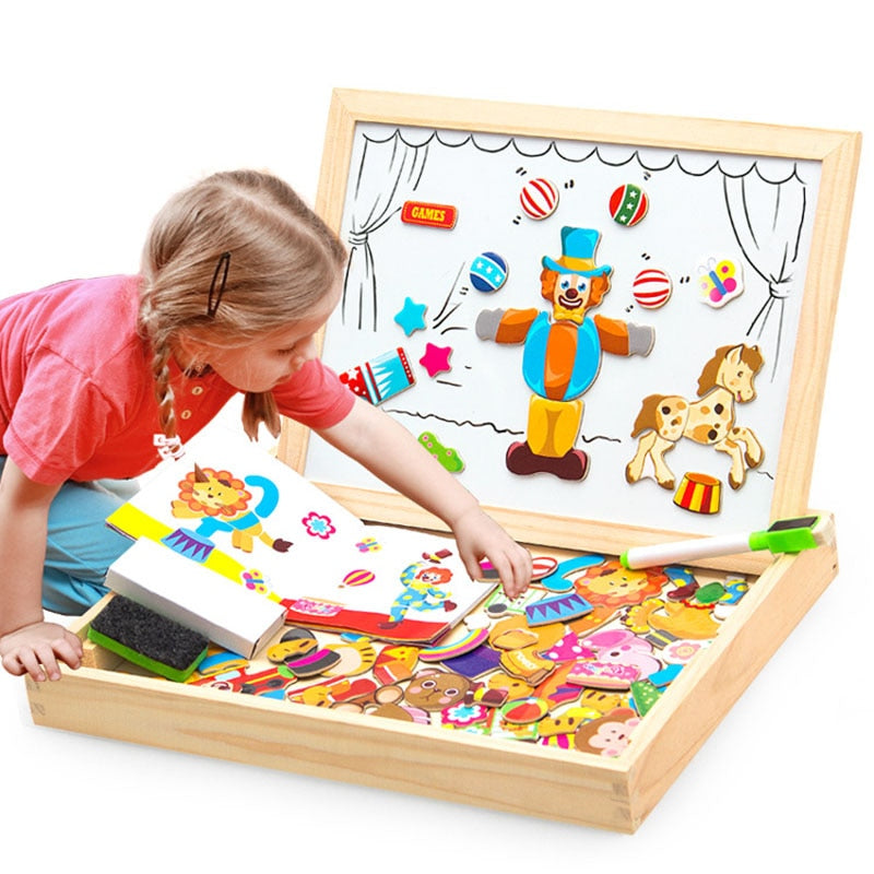 KreativBox Magnetspel – Leerplezier met Puzzel & Tekenbord