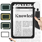 MagniView | LED Volledige Pagina Vergrootglas met Helder 5X Zoom voor Lezen en Fijne Detailtaken