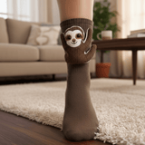 HUGFOOT – Knusse Huissokken met Schattige 3D-Dieraccent en Veilige Antislipzool