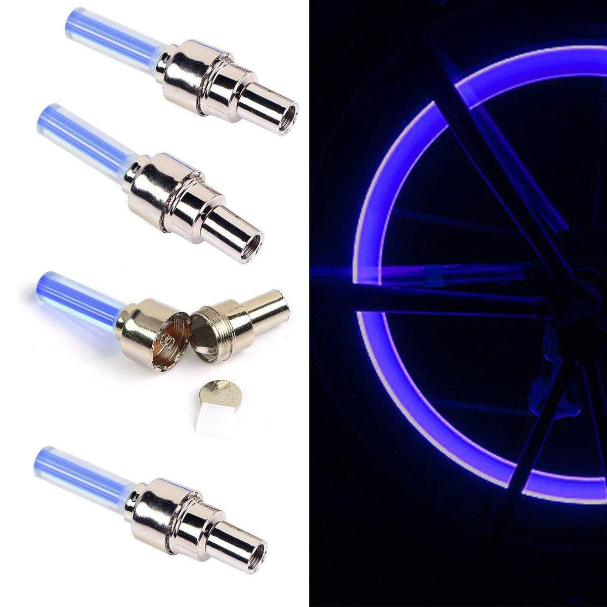 Set van 4 Verlichte Ventieldoppen – GlowRims