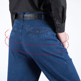 Rechtaf gesneden herenjeans met hoge taille
