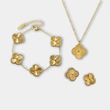 Charmify - Luxe sieradenset met ketting, armband en oorbellen