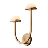 Paddenstoel Alabaster Wandlamp – Elegant Ontwerp van Natuursteen met Warme LED Glans