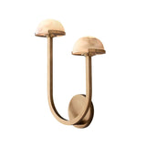 Paddenstoel Alabaster Wandlamp – Elegant Ontwerp van Natuursteen met Warme LED Glans