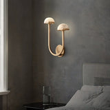 Paddenstoel Alabaster Wandlamp – Elegant Ontwerp van Natuursteen met Warme LED Glans