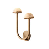 Paddenstoel Alabaster Wandlamp – Elegant Ontwerp van Natuursteen met Warme LED Glans