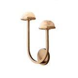 Paddenstoel Alabaster Wandlamp – Elegant Ontwerp van Natuursteen met Warme LED Glans