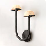 Paddenstoel Alabaster Wandlamp – Elegant Ontwerp van Natuursteen met Warme LED Glans