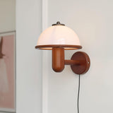 Paddenstoelen Houten Wandlamp – Elegante Eiken Afwerking met Zachte LED Glans